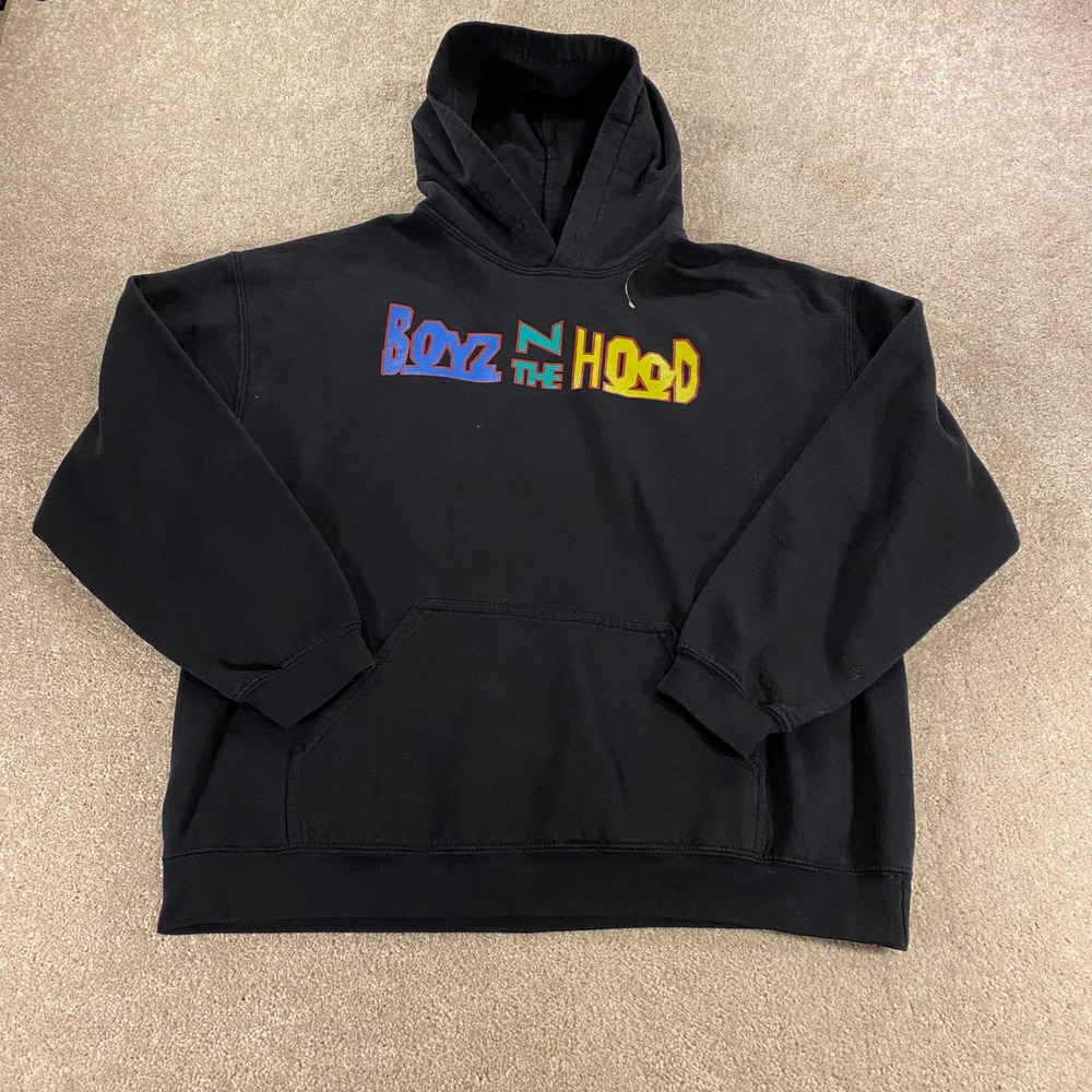 Boyz N The Hood Graphic Hoodie Mens Large Black Ice Cube Back‎ Print Sweatshirt